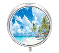 Seaside Landscape Pill Box Travel Pill Case for Purse Pocket