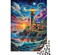 Seaside Lighthouse 1000 Piece Jigsaw Puzzle for All Ages - Eco-Friendly Recycled Paper, A Great Gift Idea And Home Decoration Project 52x38cm/1000pcs