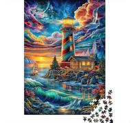 Seaside Lighthouse 1000 Piece Jigsaw Puzzle for All Ages - Eco-Friendly Recycled Paper, A Great Gift Idea And Home Decoration Project 52x38cm/1000pcs