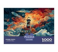 Seaside Lighthouse 1000 Piece Jigsaw Puzzle for All Ages - Eco-Friendly Recycled Paper, A Great Gift Idea And Home Decoration Project 52x38cm/1000pcs