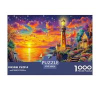 Seaside Lighthouse 1000 Piece Jigsaw Puzzle for All Ages - Eco-Friendly Recycled Paper, A Great Gift Idea And Home Decoration Project 38x26cm/1000pcs