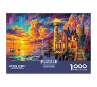 Seaside Lighthouse 1000 Piece Jigsaw Puzzle for All Ages - Eco-Friendly Recycled Paper, A Great Gift Idea And Home Decoration Project 70x50cm/1000pcs