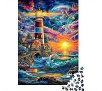 Seaside Lighthouse 1000 Piece Jigsaw Puzzle for All Ages - Eco-Friendly Recycled Paper, A Great Gift Idea And Home Decoration Project 70x50cm/1000pcs