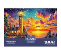 Seaside Lighthouse 1000 Piece Jigsaw Puzzle for All Ages - Eco-Friendly Recycled Paper, A Great Gift Idea And Home Decoration Project 52x38cm/1000pcs