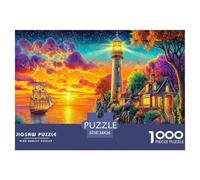 Seaside Lighthouse 1000 Piece Jigsaw Puzzle for All Ages - Eco-Friendly Recycled Paper, A Great Gift Idea And Home Decoration Project 38x26cm/1000pcs