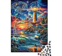 Seaside Lighthouse 1000 Piece Jigsaw Puzzle for Family - Fun Challenge for Adults & Kids, A Great Gift And Interactive Home Decor Project 52x38cm/1000pcs