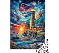 Seaside Lighthouse 1000 Piece Jigsaw Puzzle for Family - Fun Challenge for Adults & Kids, A Great Gift And Interactive Home Decor Project 38x26cm/1000pcs