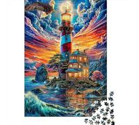 Seaside Lighthouse 1000 Piece Jigsaw Puzzle for Family - Fun Challenge for Adults & Kids, A Great Gift And Interactive Home Decor Project 70x50cm/1000pcs