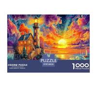 Seaside Lighthouse 1000 Piece Jigsaw Puzzle for Family - Fun Challenge for Adults & Kids, A Great Gift And Interactive Home Decor Project 38x26cm/1000pcs