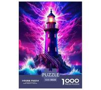 Seaside Lighthouse 1000 Piece Jigsaw Puzzles for Adults Educational Games Beautiful Home Decoration Art Colorful DIY Craft 38x26cm/1000pcs