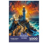 Seaside Lighthouse 1000 Pieces Jigsaw Puzzles for Adults Educational Games Birthday Gifts for Women And Man Art Colorful DIY Craft 38x26cm/1000pcs
