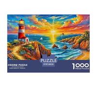 Seaside Lighthouse 1000 Pieces Jigsaw Puzzles for Adults Fun, Challenging & Brainteasing Birthday Gifts for Women And Man Challenge High Difficulty 38x26cm/1000pcs