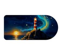 Seaside Lighthouse Mouse Pad with Ergonomic 29.1x13.8 Inch, Thick 2 mm Anti-Slip Rubber Extended Computer Mat, Large Gaming Mouse Pad for Laptop, Office & Home, Color163