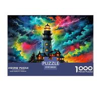Seaside Lighthouse1000Pieces JigsawPuzzleseaside Scenery KidsforAdult Challenging Brainteasing Age12+byth HomeDecoration Uncover The Puzzle 38x26cm/1000pcs
