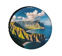 Seaside Mountain Skyline 26 Inch Oxford Tire Cover Replacement Tire Cover Travel Accessories Waterproof Dustproof for RV Jeep SUV Camper
