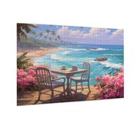Seaside Piece Jigsaw Puzzle 1500 Jigsaw Puzzles for Adults Spend One's Holidays ImpossiblePuzzle Challenging High Difficulty Activity,Gift Box Packaging,Great Gift for Family Friends 87x57CM -418y