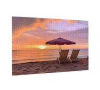 Seaside Piece Jigsaw Puzzle 1500 Jigsaw Puzzles for Adults Spend One's Holidays ImpossiblePuzzle Challenging High Difficulty Activity,Gift Box Packaging,Great Gift for Family Friends 87x57CM -419y