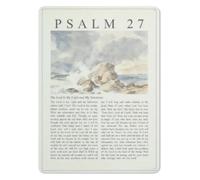 Seaside Psalm 27 Metal Sign Scripture Art for Room 12x8 Inch