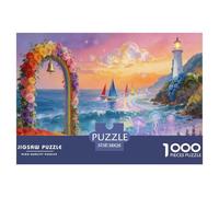 Seaside Rainbow Arch Jigsaw Puzzles for Adults Interesting Puzzle Game 1000 Pieces Educational Games Home Decoration Gifts 38x26cm/1000pcs