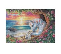 Seaside Rest Beneath Blossoms 300 Pcs Jigsaw Puzzle Bundle Family Puzzle Lovers Fun Family Game Mindful Activity Spring Eco Friendly Cardboard 300 PCS