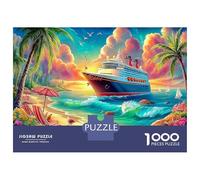 Seaside Scenery 1000 Pc DIY Jigsaw Puzzle: Logic Skill Development Cruise Ship for Party Puzzle Game, The Best Gift for Puzzle Lovers And Enthusiasts 52x38cm/1000pcs