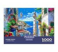 Seaside Scenery 1000 Piece Jigsaw Puzzle for Adults - Seaside View Includes Whimsies, Rewarding, DIY Wall Decor, 'What Happens Next' 70x50cm/1000pcs