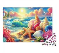 Seaside Scenery 1000 Piece Puzzle for Adults Colorful Coral Reef with Fishes Challenging Premium Thick Sturdy Vibrant Stress Relief Decor 70x50cm/1000pcs