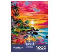 Seaside Scenery, 1000-piece Puzzle Set, Mindful Entertainment for Quiet Evenings, Perfect for Collectors Or Creative Interiors, Suitable for Ages 14+, 38x26cm/1000pcs