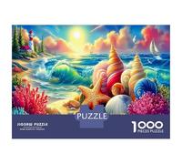 Seaside Scenery 1000 Piece Seashells in Magical Ocean Reef Jigsaw Puzzles for Puzzles 1000 Pieces Jigsaw for Adults for Adult Challenging Game Adults Gifts 70x50cm/1000pcs