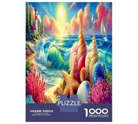 Seaside Scenery 1000 Piece Seashells in Magical Ocean Reef Jigsaw Puzzles for Puzzles 1000 Pieces Jigsaw for Adults Challenging Educational Games Adults Gifts 52x38cm/1000pcs