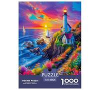 Seaside Scenery Jigsaw Puzzles for Adult Educational Game The Impossible Challenge 1000 Piece Difficult Hard Jigsaw Puzzles for Man And Woman with Letters on Back 38x26cm/1000pcs
