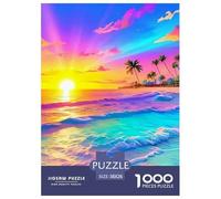 Seaside Scenery Puzzle 1000 Pieces Adults Leisure Relaxation Entertainment Gift Landscape Thick Interlocking Pieces 38x26cm/1000pcs