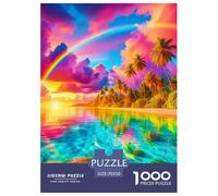 Seaside Scenery Puzzle 1000 Pieces Adults Teens Challenging Brain Teaser Fun Landscape Smooth Cut Sturdy Board 70x50cm/1000pcs