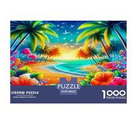 Seaside Scenery1000Pieces JigsawPuzzlesSeaside Scenery KidsforAdult Challenging LargePiecePuzzles Age12+byth ThemeFlowersandBirds Fun, Challenging 38x26cm/1000pcs