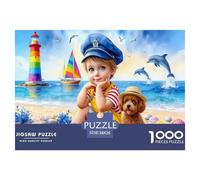 Seaside Secret Realm Jigsaw Puzzles for Adults Interesting Puzzle Game 1000 Jigsaws Impossible Puzzle for Adults Gifts 38x26cm/1000pcs