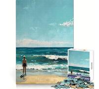 Seaside Serenity 1000 Piece Jigsaw Puzzles for Adults Jigsaw Memory Gain Stress Release Design Assembly Xmas Gift (38x26cm)
