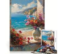 Seaside Serenity 1000 Piece Jigsaw Puzzles for Teenagers Jigsaw Think Game Calm Mind Quality Edge (38x26cm)