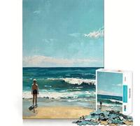 Seaside Serenity Jigsaw Puzzles 1000 Piece for Teenagers Enhance Recall Relax Time Exact Edge Creative Gift (38x52cm)