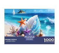 Seaside Shells Jigsaw Puzzles for Adults Interesting Puzzle Game 1000 Jigsaws Brain Challenge for Adults Gifts 38x26cm/1000pcs