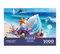 Seaside Shells Jigsaw Puzzles for Adults Interesting Puzzles 1000 Piece Brain Challenge Home Decoration Gifts 70x50cm/1000pcs