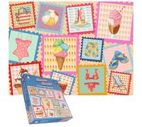 Seaside Stamps 1000 Piece Jigsaw Puzzle - Colourful Beach Holiday Scenes, Summer-Themed Puzzle for Adults & Families, Relaxing Coastal Illustration, Gift Idea