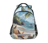 Seaside Starfish Shell Seagull Backpacks for Kids School Bag Student Backpack Bookbag for Boys Girls Casual Bag