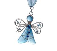 Seaside Theme Angel Hanging Christmas Tree 2D Flat Acrylic Pendant Charm Home Office Seasonal Display Coastal Holiday Decoration