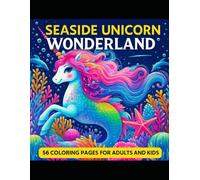 Seaside Unicorn Wonderland: 56 Coloring Pages for Adults and Kids