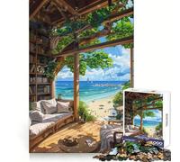 Seaside Villa Retreat for Adults 1000 Piece Jigsaw Puzzle Mind Exercise Toy Family Joy Precision Cut Lovely Gift (38x52cm)