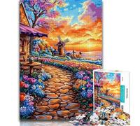 Seaside Village 1000 Piece Jigsaw Puzzle for Adults Teens,Decompressing Intellectual Educational Toy Secret Santa Gifts 50x75cm