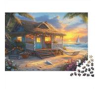 Seaside Wooden House Puzzle 1000pcs (75x50cm) Puzzles, Die Für Erwachsene Und Personen Ab 14 Jahren Geeignet Sind