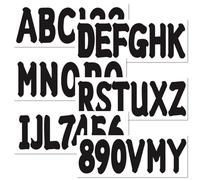 SeaSierra 4 Sets of 3" Marine Boat Black Sticker Decals A-Z Letters & 0-9 Numbers for Yachts & Personal Watercraft Waterproof Anti-Scratch