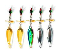 SEASKY 5PCS Fly Fishing Lures Fly Fishing Flies Wet Flies Lures with Spinner for Bass Sunfish, Pike