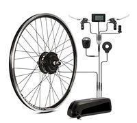 Season 26/28/ 700C Inch E-Bike Conversion Kit 36V250W front motor with 36V15.6Ah Hailong Plus Battery/ 36V13Ah Rear Carrier Battery with charger, integrated controller
